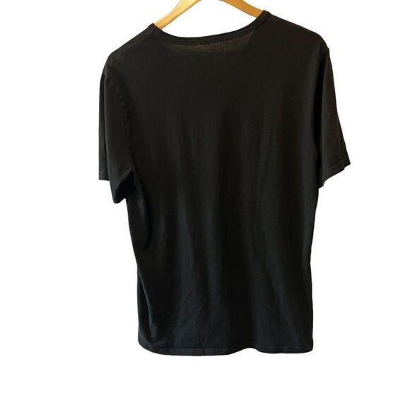 MENS BUFFALO Black Basic V Neck Short Sleeve Tee Shirt L - Picture 3 of 7